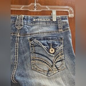 Women's hydraulic denim capris